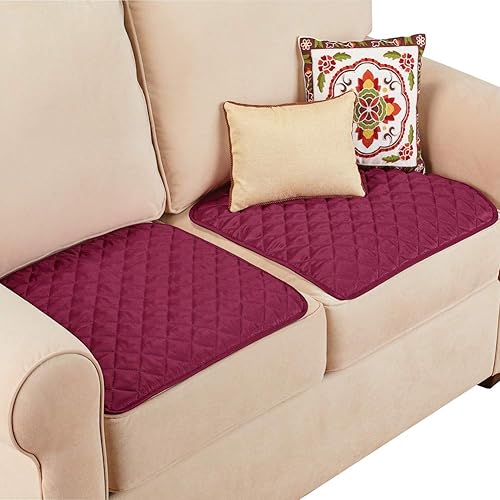 Collections Etc Protector de asiento acolchado impermeable, juego de 2, lavable a máquina, uso para asientos en interiores o exteriores, color