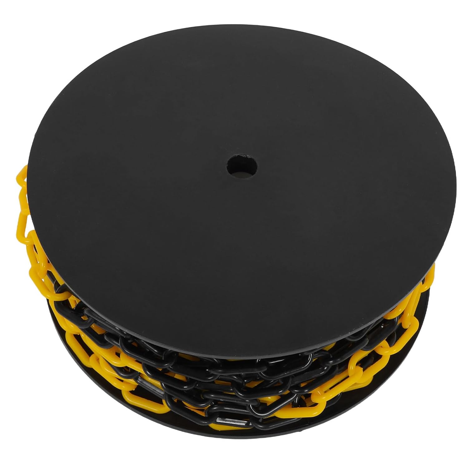 82ft Black Yellow 6mm Plastic Safety Chain Barrier – Heavy-Duty Solid Pp/pe Fence Chain for Parking Lot, Crowd Control, Construction Site, and Entrance Safety Fence