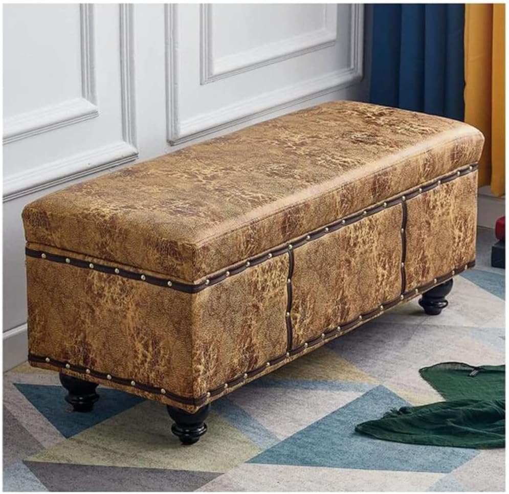 Tabouret à langer rectangulaire gris foncé imperméable avec coffre multifonctionnel