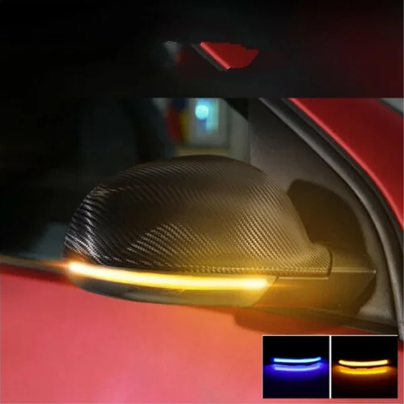 Intermitentes Laterales LED Luz LED Dinámica para Espejo Retrovisor Coche Intermitentes para Golf 7 para MK7 7.5 R Sportsvan para Touran Azul Amarillo