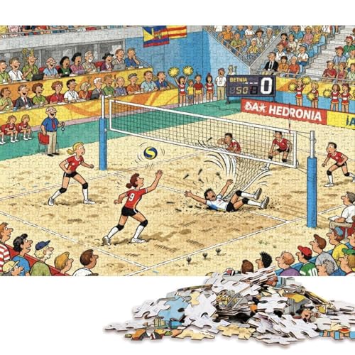 Puzzle de madera de 1000 piezas premium e impermeable de voleibol de playa 5