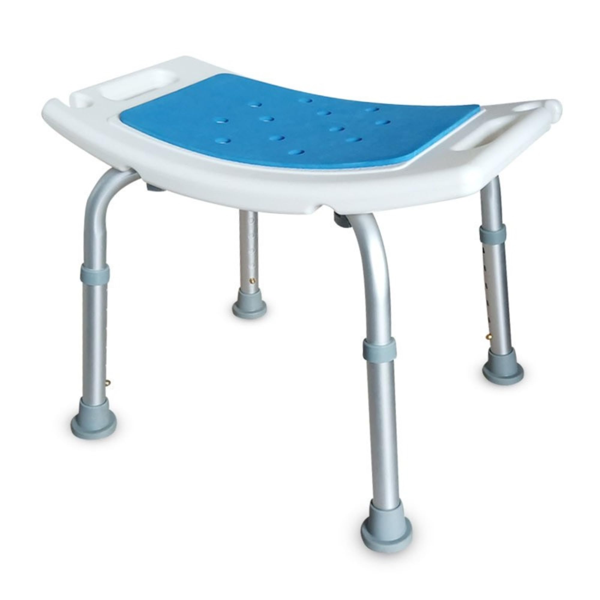 Taburete de Baño en U para Mayores y Embarazadas - Asiento Antideslizante Regulable 7 Alturas Banqueta Estable y Ligera Fácil Montaje Soporta 135 kg Ortopédico y Seguro