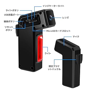 Amazon | CLYZSTU ウェアラブルカメラ アクションカム ビデオ