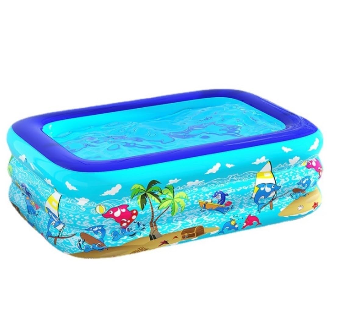 TOTIKI Paddling Pool Wimming Pool Home Above Ground Inflatable Swimming With Lid Adult Large Thick Gift Garden
