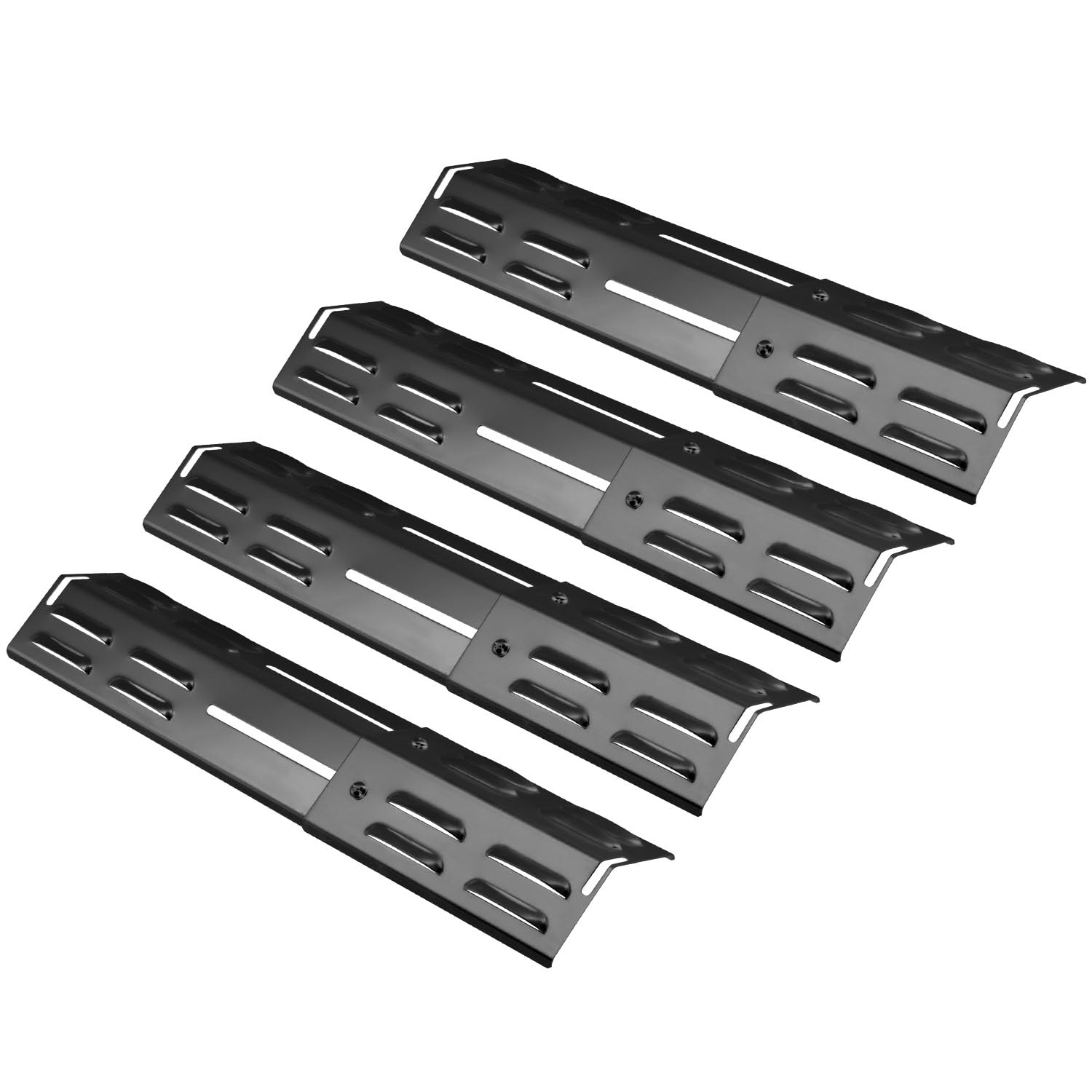 WELL GRILL Regulowana osłona palnika od 29 cm do 43 cm, rozdzielacz płomienia, szyny aromatyczne, akcesoria do Burnhard, Mayer, Campingaz, Enders i większości grilli gazowych, 6 sztuk