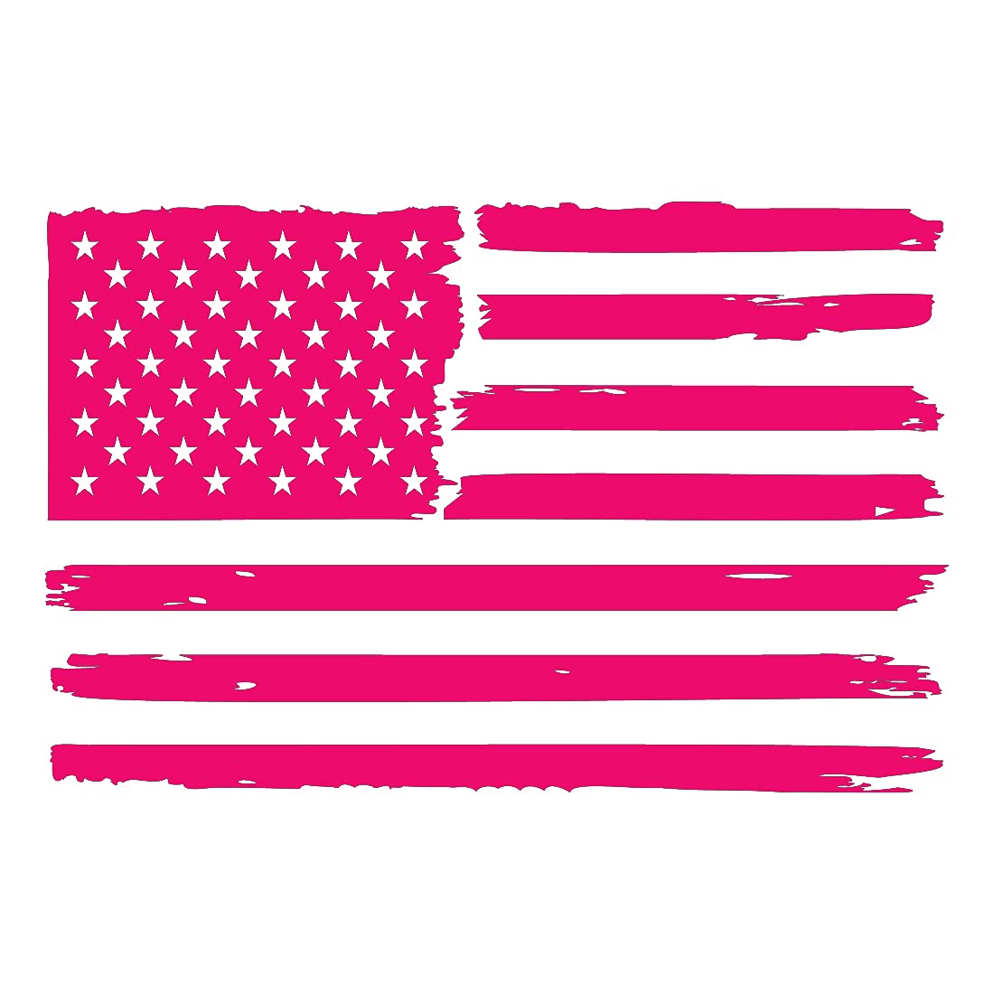 THE BANGLES Decals Distressed Us American Flag 2 (Pink) (Set of 2) Premium Waterproof Vinyl Decal Stickers for Laptop Phone Accessory Helmet Car