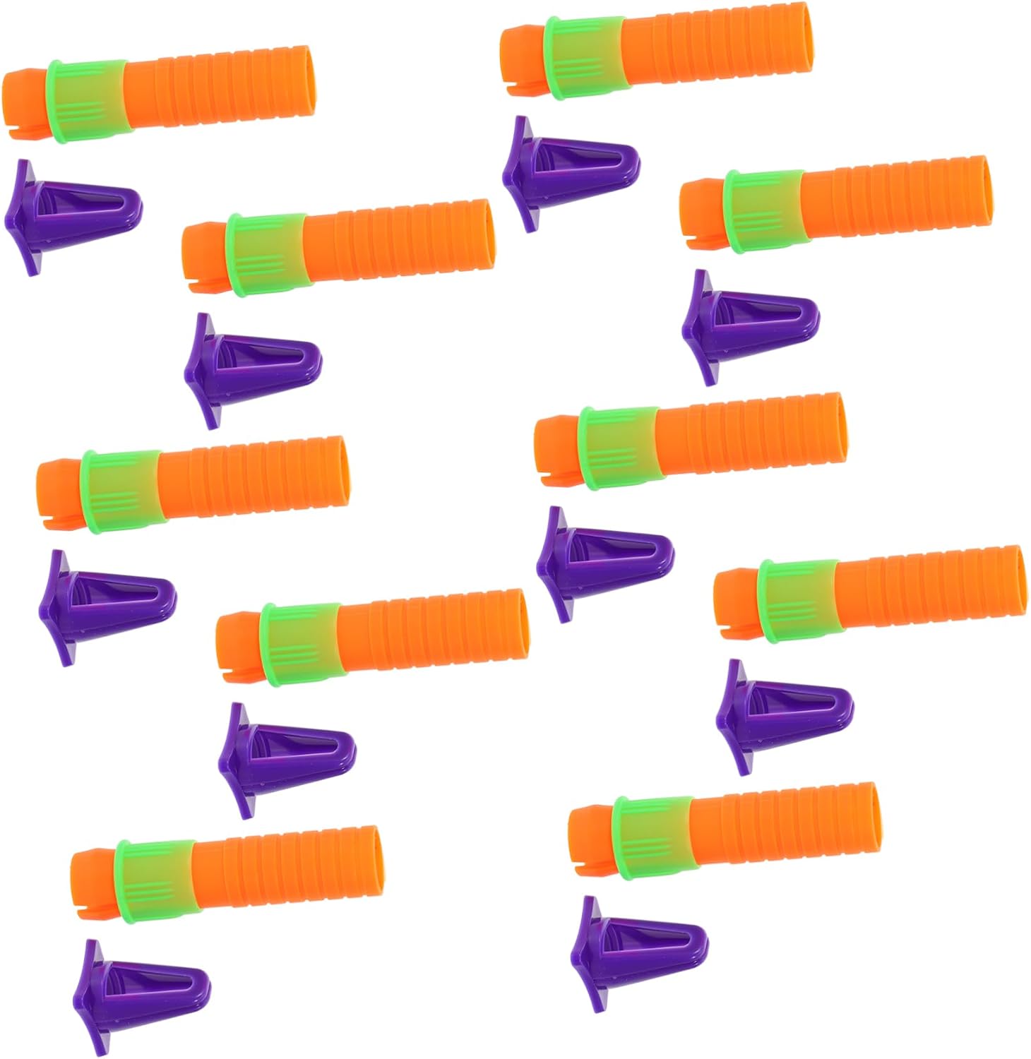 DOITOOL 10pcs Crayon Organizer for Boys and Girls Oil Paint Stick Extender Pastel Crayon Holder Chalk Pen Sharpener