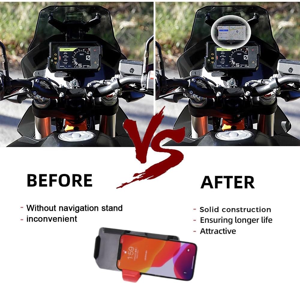 Motorcycle GPS Mobile Phone Wireless Charging Navigation Bracket for BMW R1300GS R1200GS ADV R1250GS CRF1000L S1000XR F900R F900XR F850GS F800GS F750GS F700GS Motorcycle Accessories