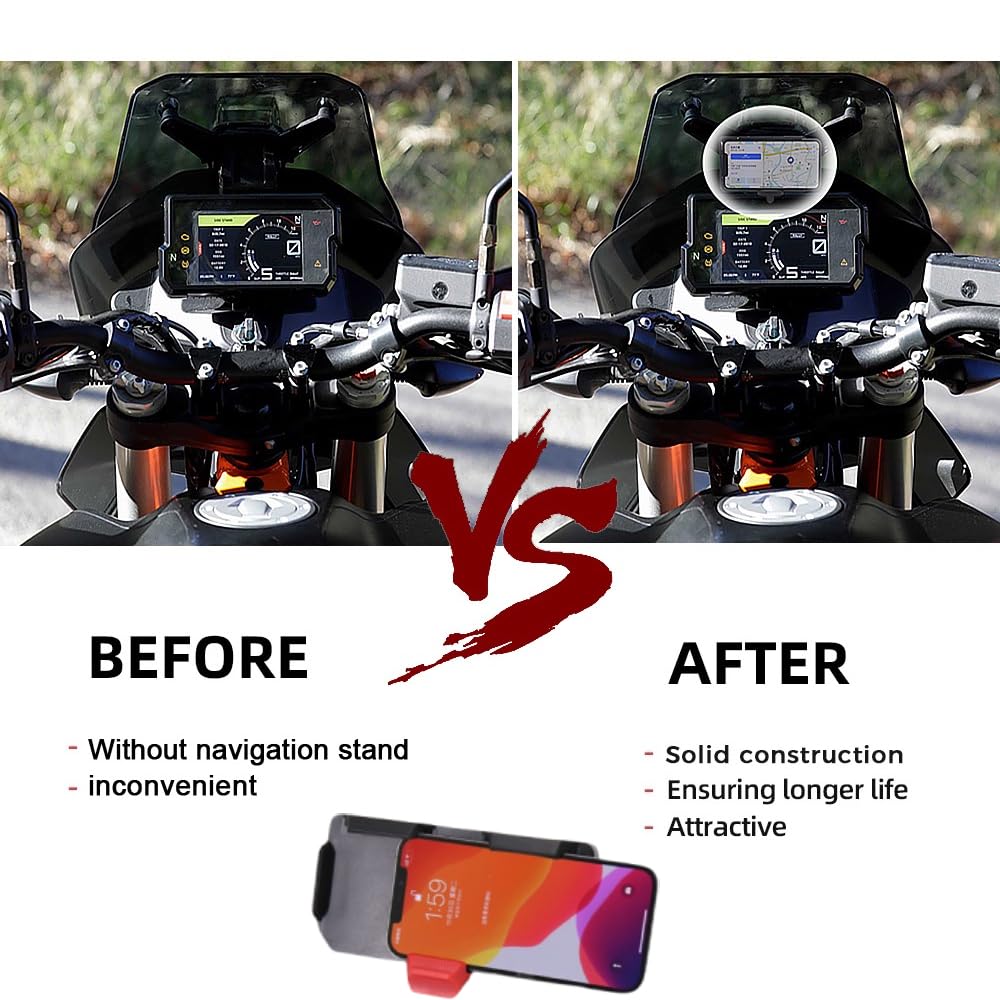 Staffa di Navigazione Ricarica Wireless per Telefono Cellulare GPS Moto per BMW R1300GS R1200GS ADV R1250GS CRF1000L S1000XR F900R F900XR F850GS F800GS F750GS F700GS Accessori Moto