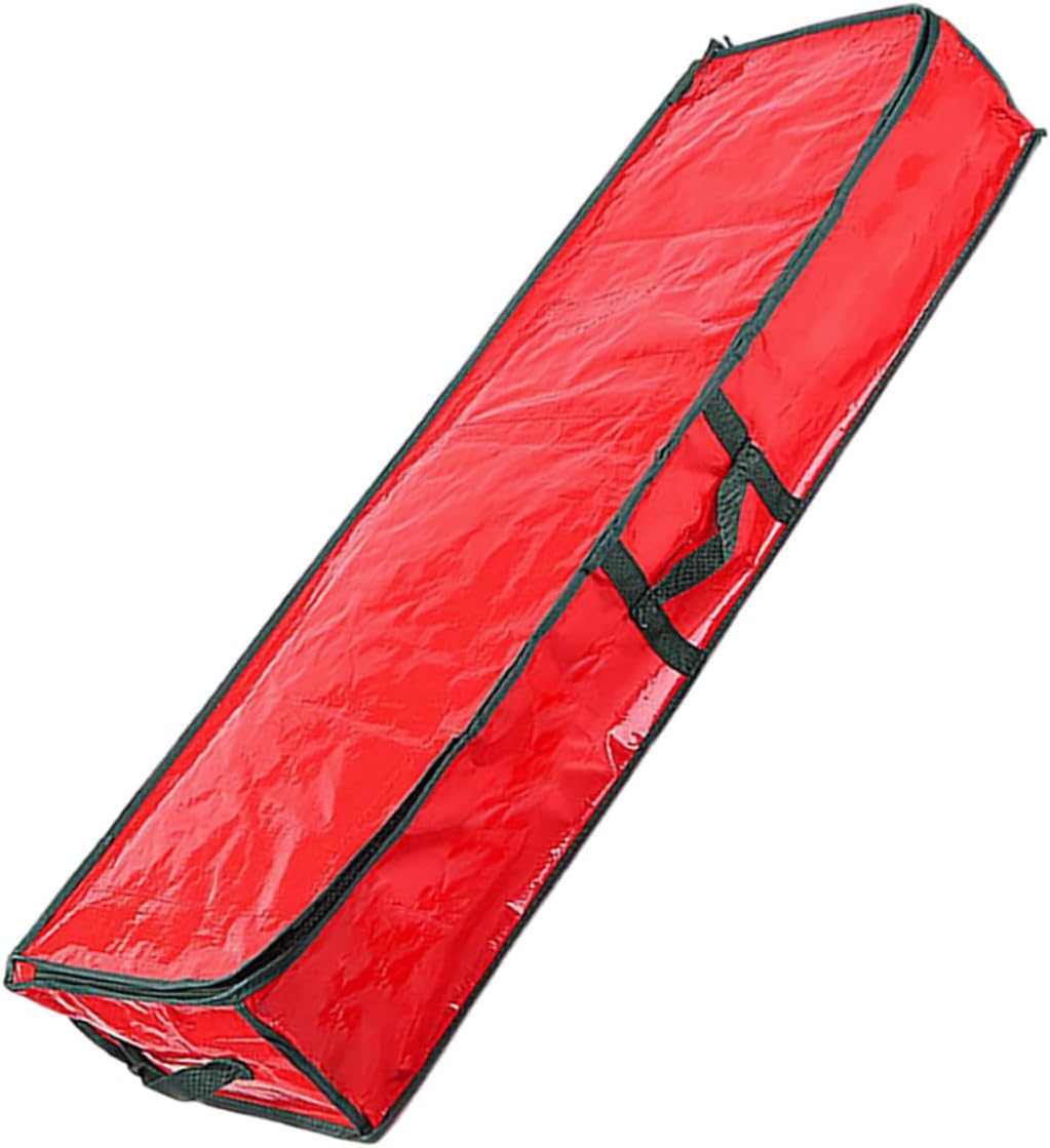 VICASKY Christmas Tree Storage Bag Waterproof Extra Large 120x36x13cm Red Tree Carrier Bag with Handles for Holiday Decor and Wrapping Paper Organization