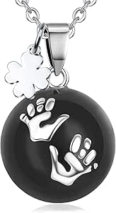 EUDORA Harmony Ball S925 Sterling Zilver Dier Mama en Kind Ketting voor