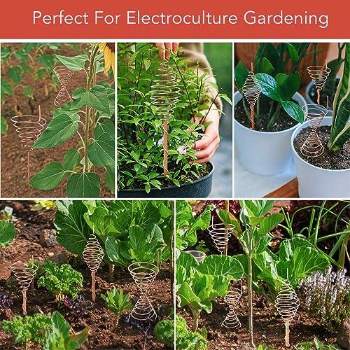 Syrisora ​​Electro Culture Jardinagem Estacas de Fio de Cobre Fibonacci Bobina de Enrolamento para E