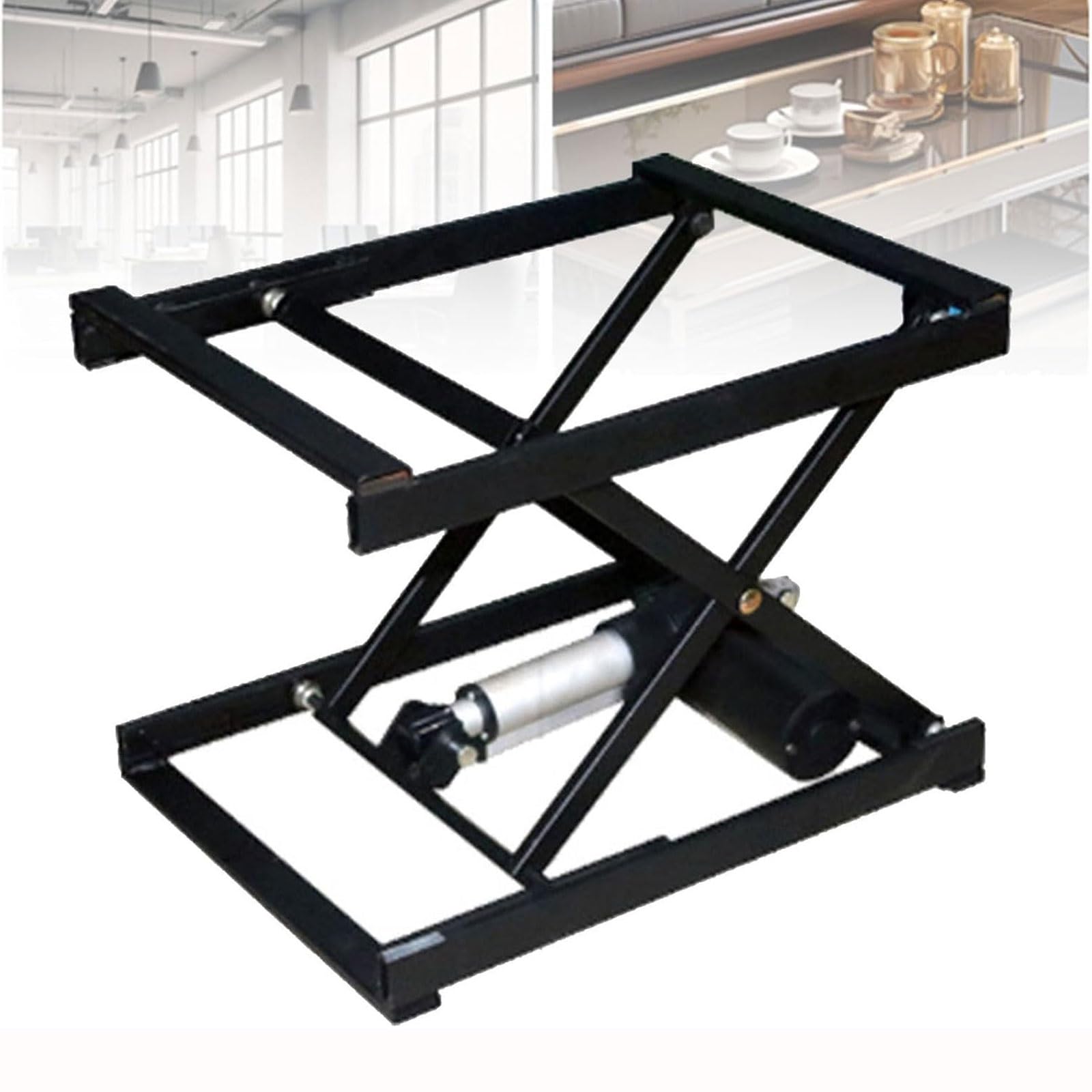 Support élévateur à ciseaux électrique doté d'un moteur en cuivre pour lever une table de repas