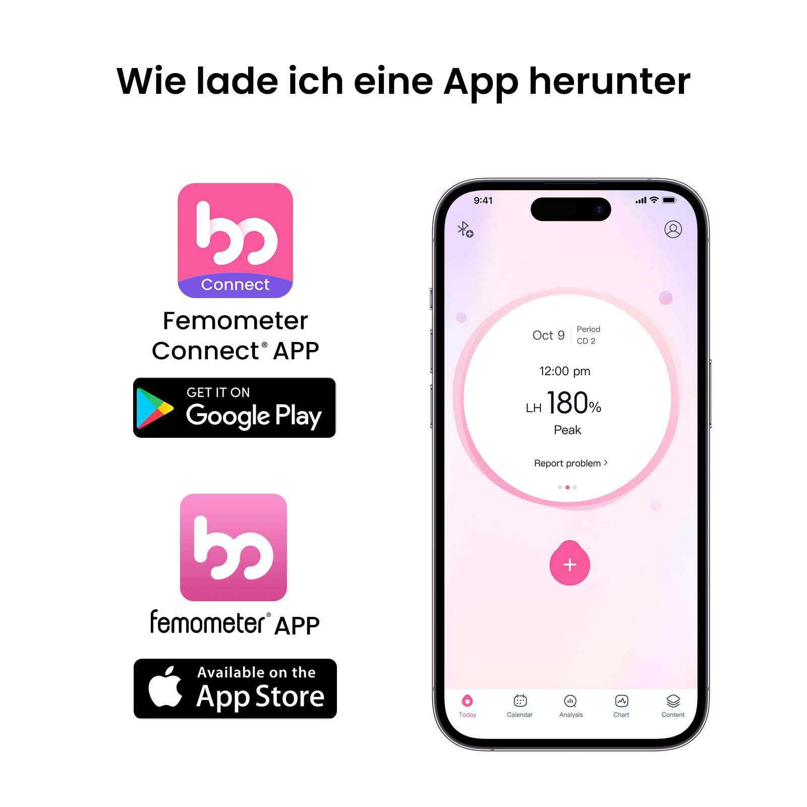 Femometer Anillo Inteligente para Seguimiento de Fertilidad y Ovulación, Sensor de Temperatura con Sincronización Automática, Talla 6