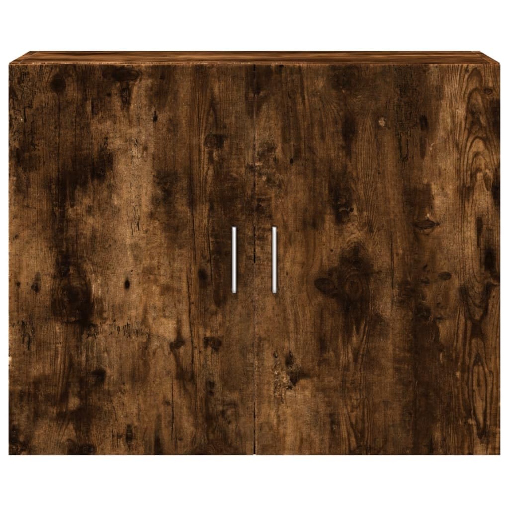 vidaXL Wandschrank, Hängeschrank mit Stauraum, Lagerschrank Wandmontage für Wohnzimmer Schlafzimmer Garage, Aufbewahrungsschrank Schrank, Räuchereiche Holzwerkstoff