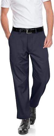 ROYALE LINENS Mens Classic-Fit Wrinkle-Resistant Flat-Front Chino Pant