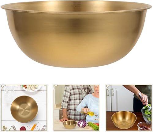 Miniatura 9 de Luxshiny Cuencos de acero inoxidable para mezclar para hornear, tazón de sopa de ramen coreano, bandeja de ensalada de metal, organizadores de