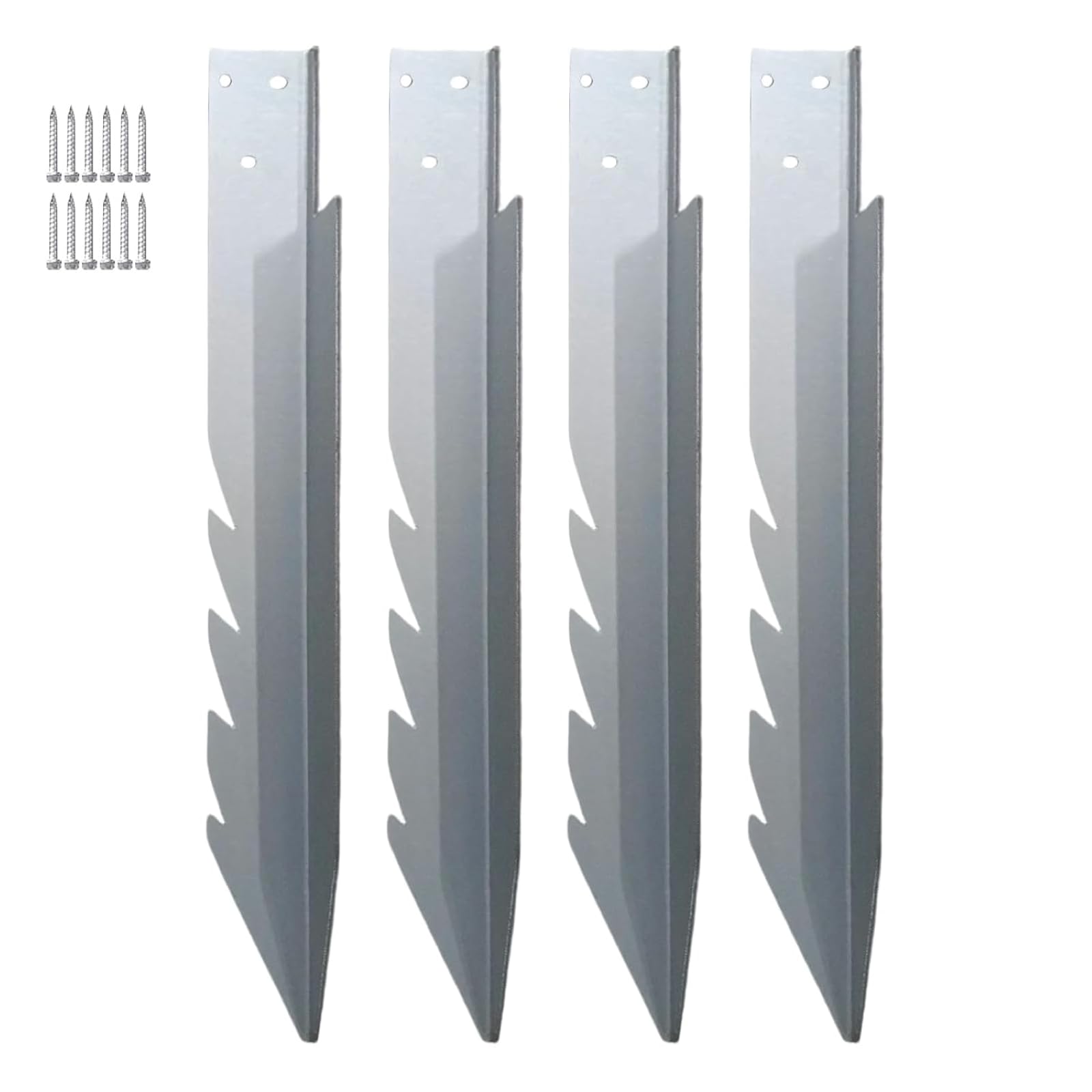 diceevil 4 Pack Ground Anchors for Swing Sets, 420mm Galvanised Steel