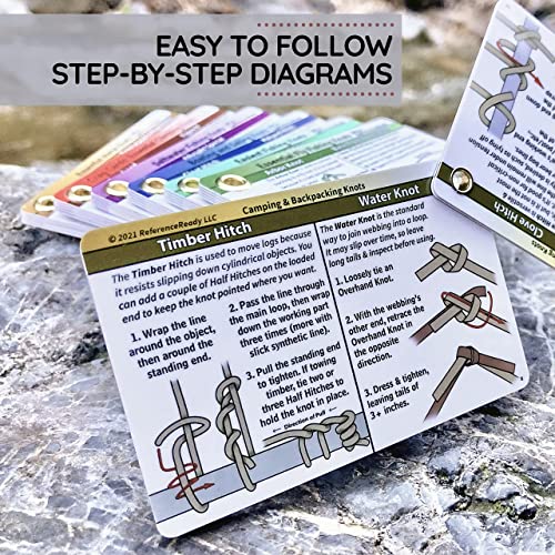 Referenceready Complete Knot Card Bundle - 7 Pocket Knot Books With 76 Knots | Set Includes Waterproof Guides For Outdoors, Boating, Climbing, Horse, Fishing, Fly Fishing, And Saltwater Fishing Knots #TOP2