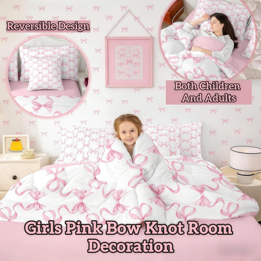 7-Pc Pink Bow Princess Bedding Set - $52.99 with Code I6DBLOGK