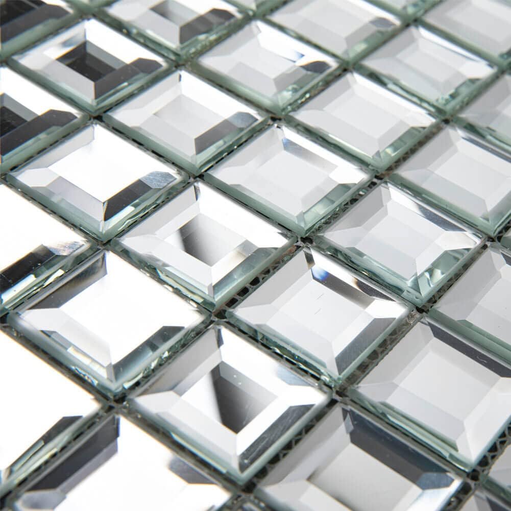 Exсluѕіvе Dіѕсоunt 50% Prісе Diflart Mirror Glass Mosaic Tile Crystal Diamond Mosaic Tile 5 Facets Silver Backsplash for Kitchen Bathroom Wall Tiles Pack of 5 Sheets Exсluѕіvе Dіѕсоunt 70% Prісе Diflart Mirror Glass Mosaic Tile Crystal Diamond Mosaic Tile 5 Facets Silver Backsplash for Kitchen Bathroom Wall Tiles Pack of 5 Sheets