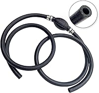 Vista 2 de Línea de combustible para barcos de 3/8 pulgadas 6 pies con bombilla de cebador, conjunto de línea de combustible trenzada de nailon 3/8" 10mm