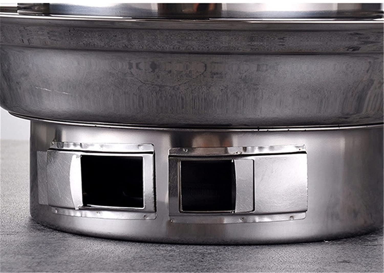 grill, Grill węglowy ze stali nierdzewnej okrągły nieprzywierający grill grille przenośny do grillowania na świeżym powietrzu