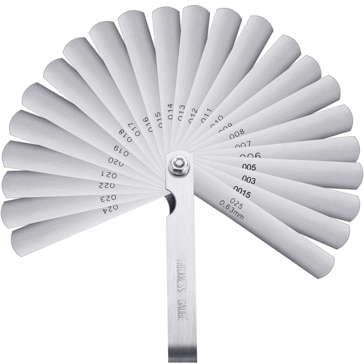 See full amazon price history chart for nitya 26 Blades Stainless Steel Feeler Gauge Dual Marked Metric and Imperial Measuring Tool (0.0015/0.04-0.025/0.635 mm, 26 Blades) nitya 26 Blades Stainless Steel Feeler Gauge Dual Marked Metric and Imperial Measuring Tool (0.0015/0.04-0.025/0.635 mm, 26 Blades) (B0CL1VRV1G) Amazon Price History, Amazon Price Tracker