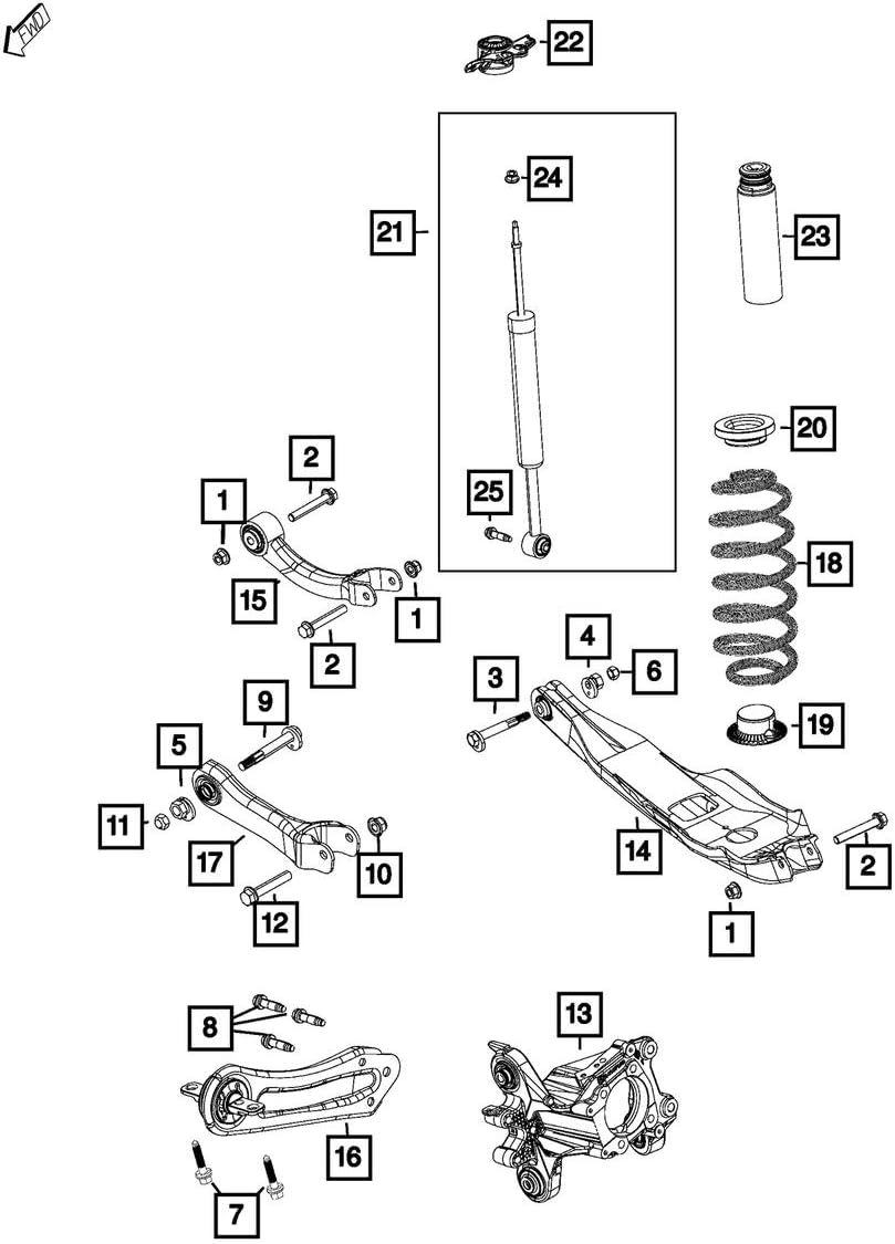 MOPAR 5090044AF Link Trailing Arm, Trailing Arms Amazon Canada