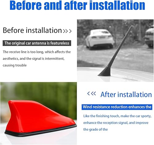Miniatura 4 de Cubierta de antena de aleta de tiburón para automóvil, base aérea de techo, señal de radio AMFM para automóvil, SUV, camión, cubierta con forma de