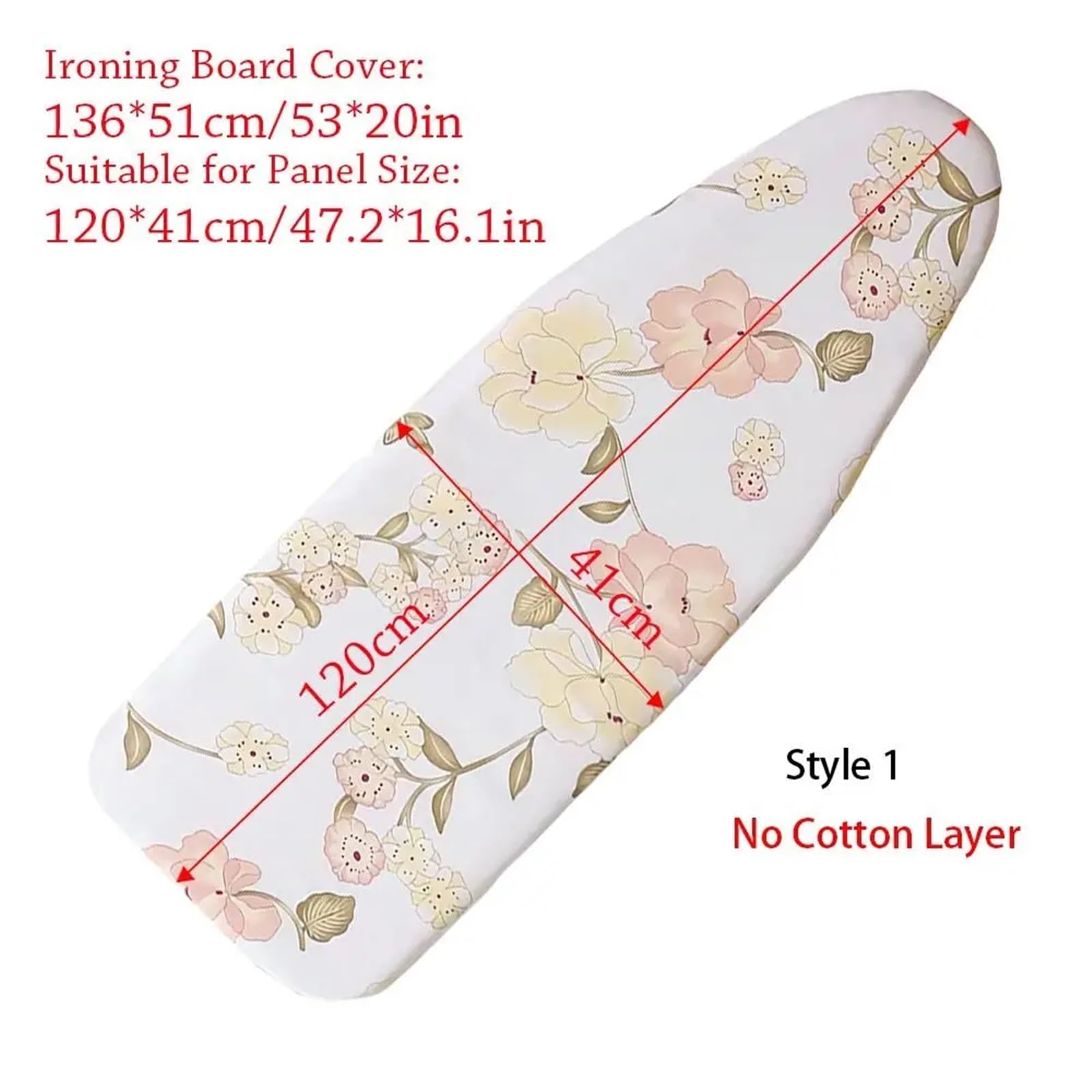Basi ASSE da Stiro Tailors Ham, Panno Durevole for ASSE da Stiro, Cuscinetto Addensato Resistente al Calore, Forniture universali for bucato, Imbottito Stampato(1 for Panel 120x41cm)