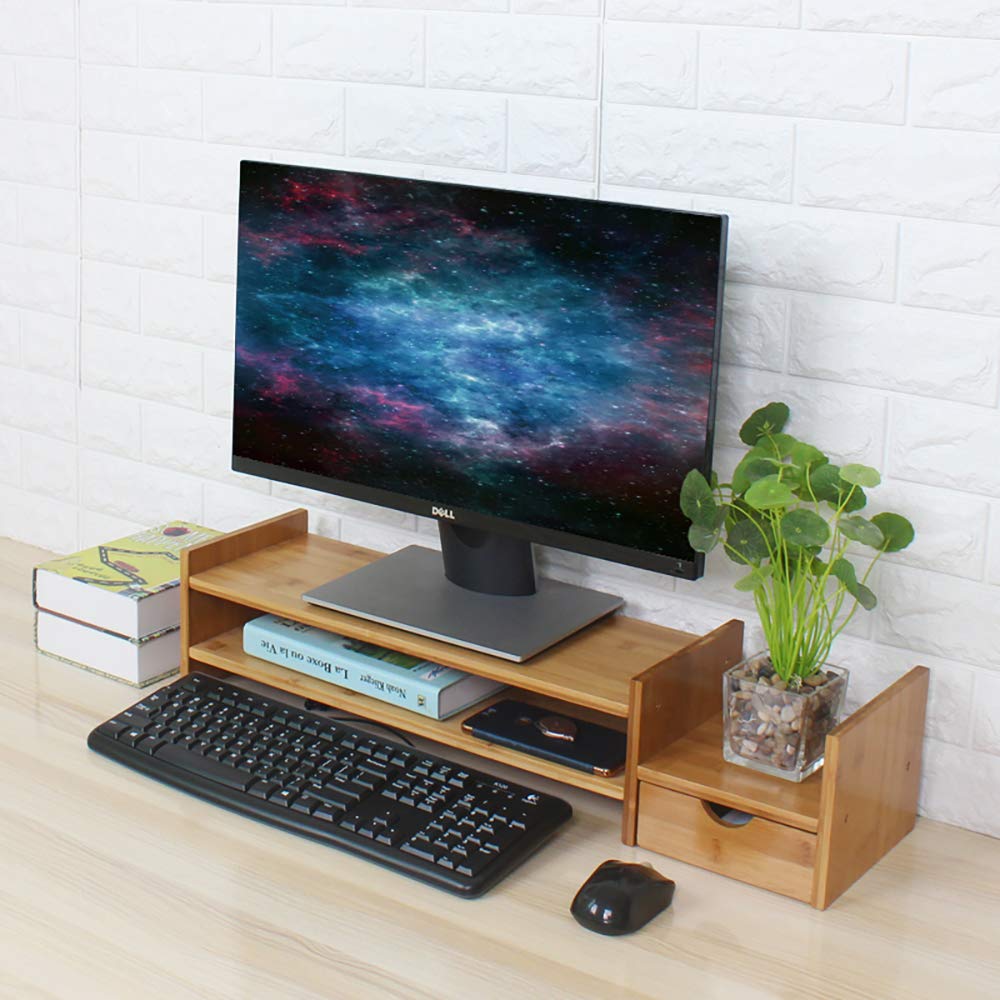 soges Monitor stand Bamboo Computer Display Increases Racks computer