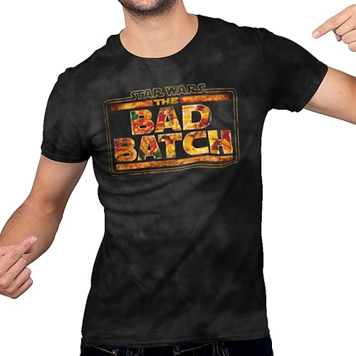 STAR WARS The Bad Batch Logo Tie Dye - Camiseta gráfica para hombre