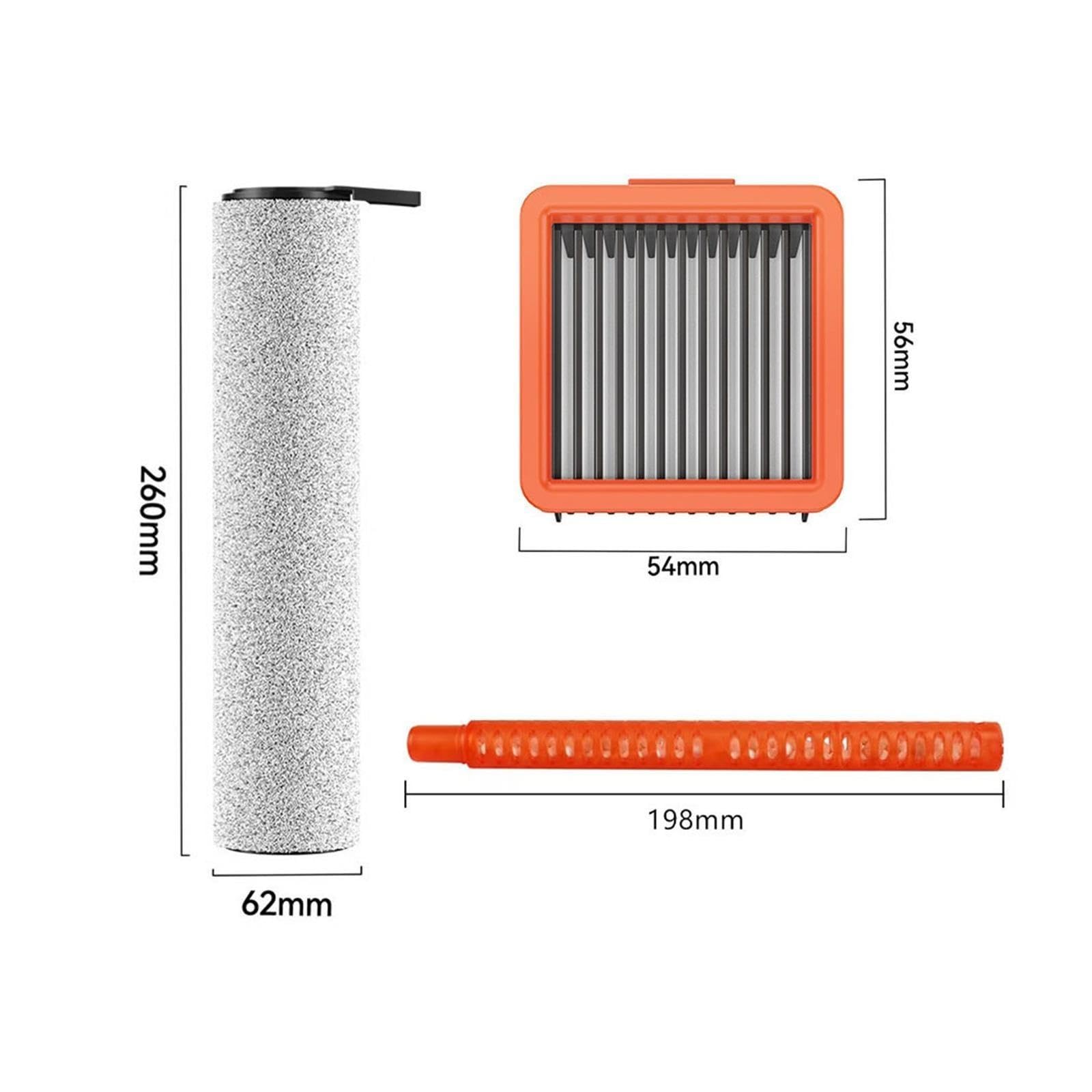 Filtros desodorantes en barra con cepillo principal, compatibles con Uwant, D100/D100 Pro/D5/D5 Pro, piezas de aspiradora en seco y húmedo(1set)