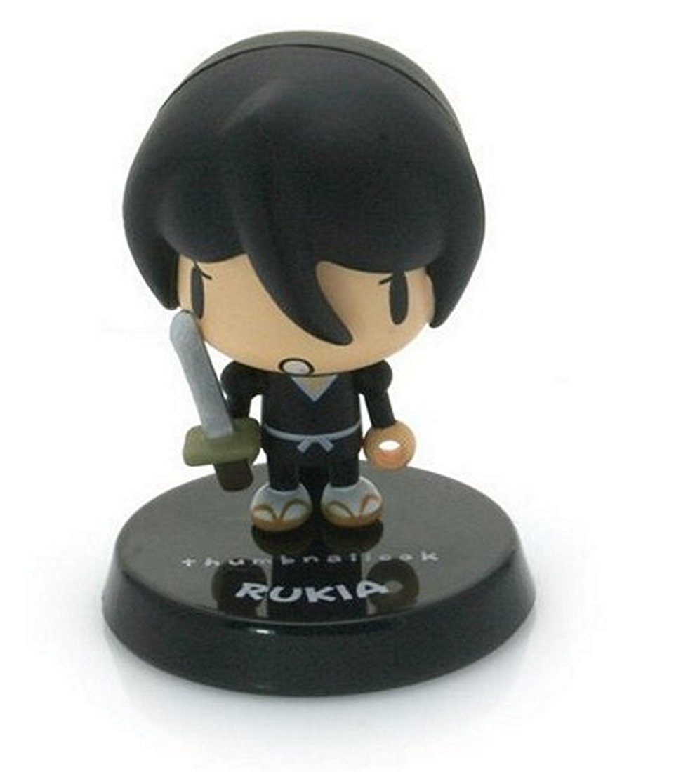 Bleach Rukia (Angry) ~1.5" mini-figure with weapon charm (+ ~0.25" stand) Thumbnaillook Series (Japanese Imported)