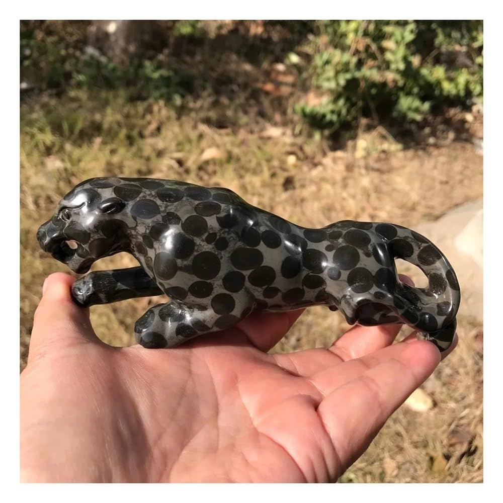 Diseño de guepardo en piedra de cristal natural con soporte collar para regalo unico