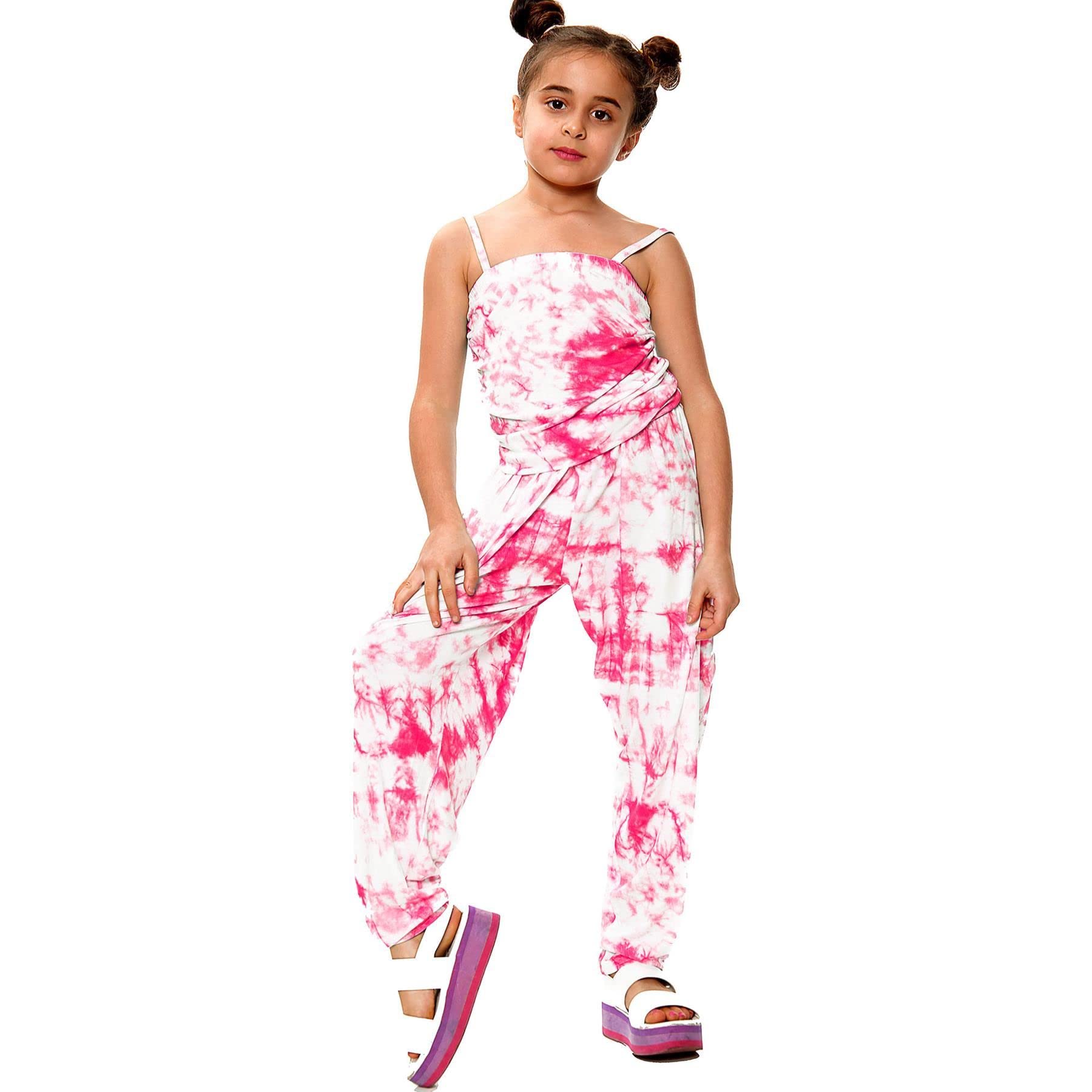A2Z 4 Kids Girls Tie Dye All In One - Tie Dye 250 Jumpsuit Pink 13