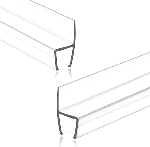 EAISMON Tira de sellado para puerta de ducha sin marco, paquete de 2 tiras de vidrio de 39 pulgadas M para puerta de ducha de vidrio de 12 pulgada,