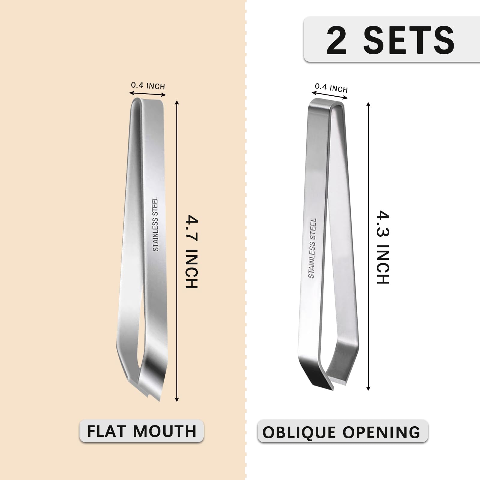 Generic 2PCS Garlic Peeler, Garlic Skin Remover Peeler, Stainless Garlic Tweezers, Kitchen Tools for Protecting Nails & Avoiding Garlic Smell