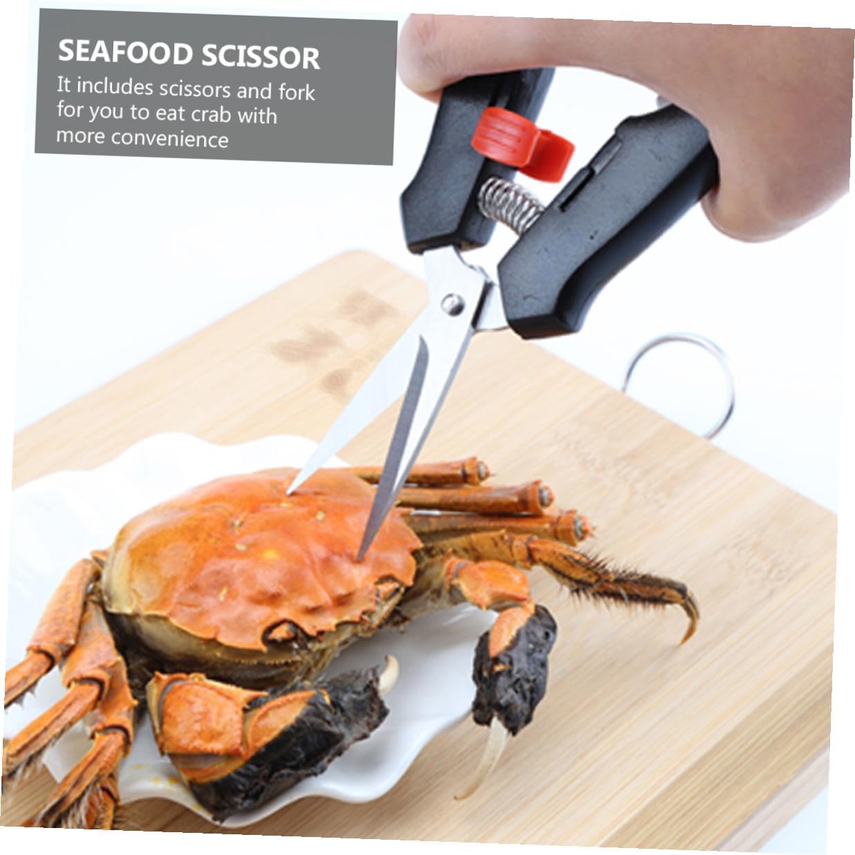 Stainless Steel Crab Crackers and Forks Set 304 Kitchen Seafood Eating Tools Multifunctional Crab Scissors and Seafood Utensils for Home Dining