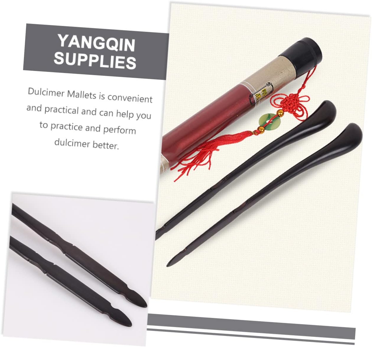 Milisten Yangqin Training Hammer Large Mallet Dulcimer Skewer Musical Instrument Parts Mallets