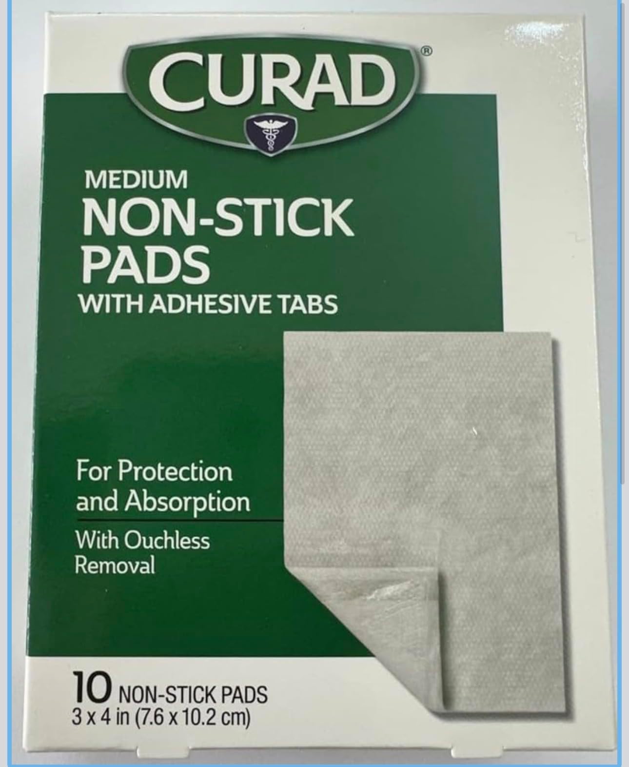 Curad Non-Stick Pads, 3 Inches X 4 Inches 10 Count