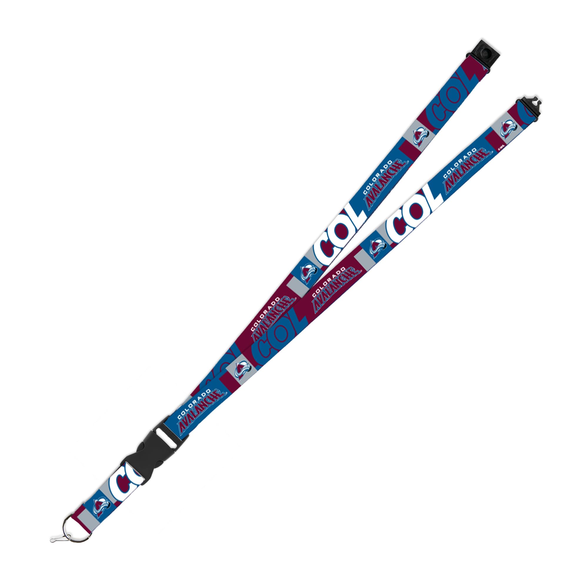 Rico Industries NHL Hockey Colorado Avalanche Standard Wrist Lanyard Key Chain, Cute Wristlet Strap Keychain Holder for Women Men Car Keys ID Badges Card Wallet Phone Camera