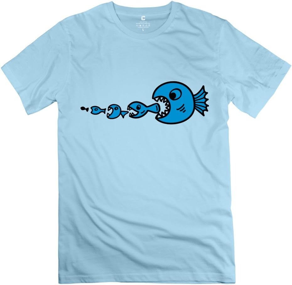 MKSD Cool Fish Eat Fish Design T-shirt For Men