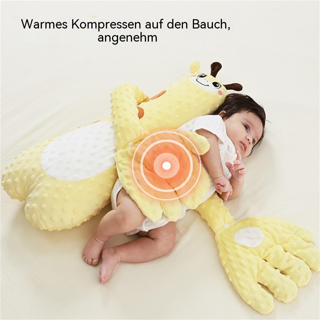 MEIION Klopf-Kissen 62cm – Interaktives Plüschkissen mit verstellbaren Modi & Fernbedienung, Einschlafhilfe, hautfreundlich, ergonomisches Schlafkissen