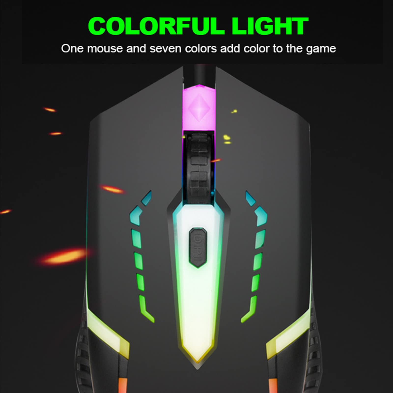 Amazon | T25 発光ゲーミングキーボード&マウスコンボ、104キー有線