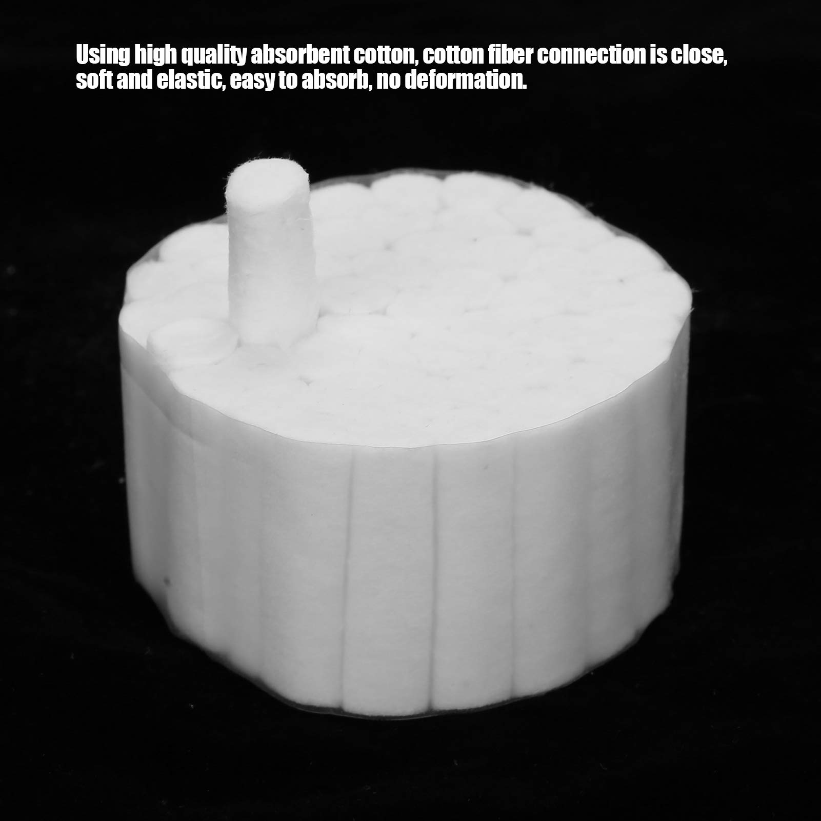 100pcs Gaze Rolls, Wattepads für Zahnärzte, Gerollter Wattebausch, Gerollte Wattebällchen, Natürliche Watterollen Hochsaugfähige Baumwolle für Mund und Nase