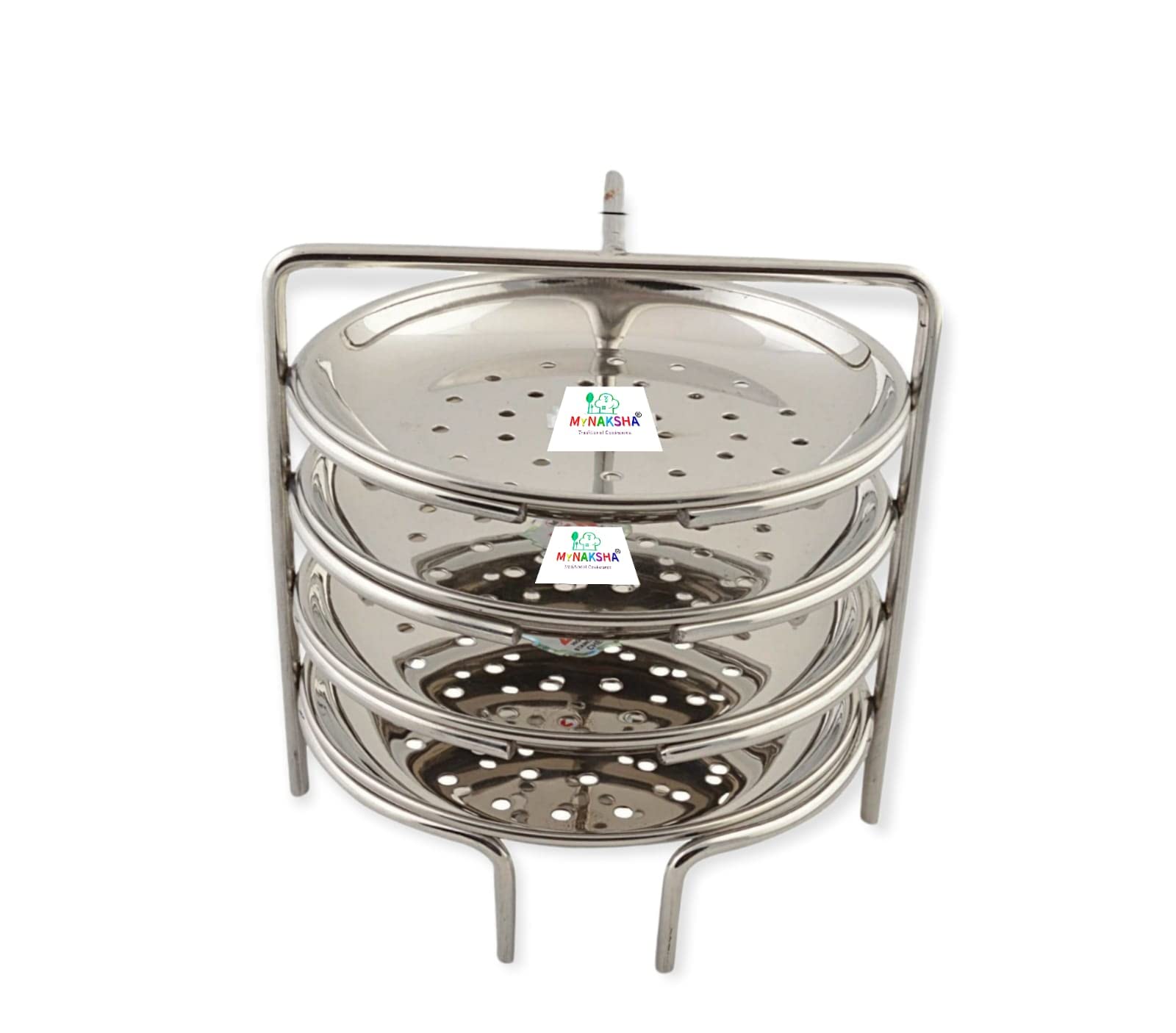 MYNAKSHA Stainless Steel Idiyappm Plate/Maker/Puttu Stand Plates/Aappam Plate/Idiyappam Stand for Pressure Cooker, Kitchen Tool (4 Plates/Silver) (B0BPT38V94) Amazon Price History, Amazon Price Tracker