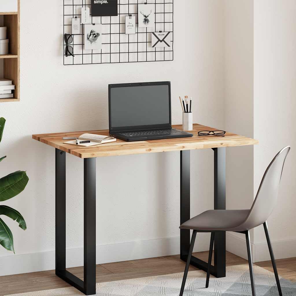 Piano del tavolo rettangolare, 100 x 70 x 2 cm, in legno massiccio
