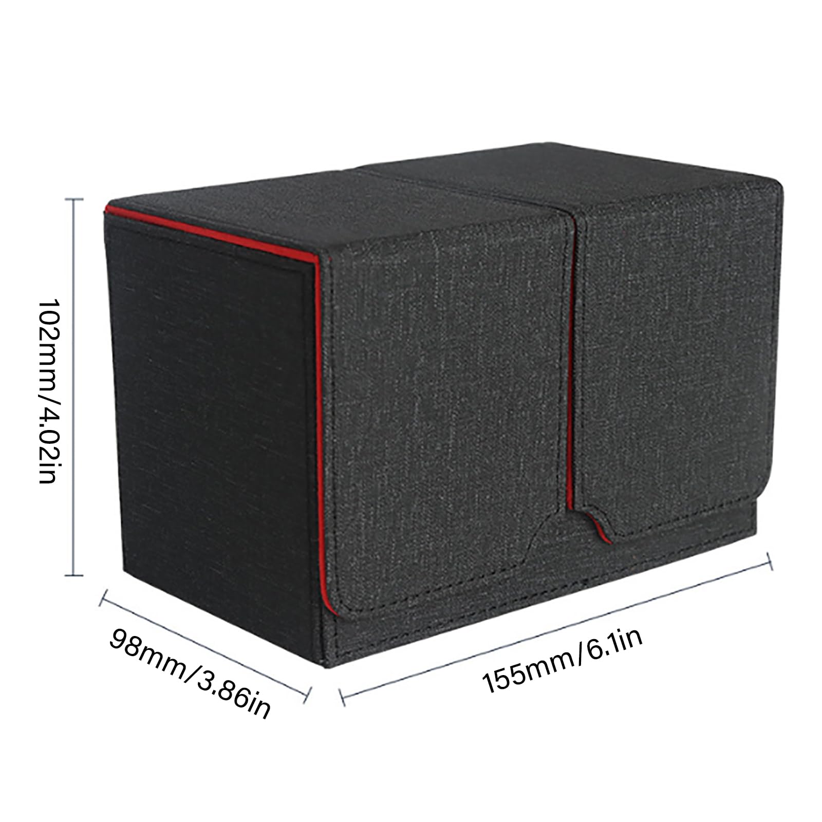 Boîte de rangement pour cartes à jouer en cuir PU